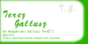 terez gallusz business card